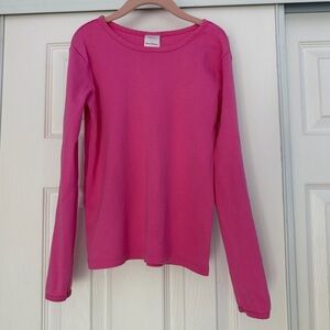 Hanna Anderson 100% Pima Cotton Girls 
Pink Long Sleeve T- Shirt Size 8